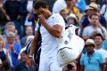 Hasta la vista: Rafael Nadal looks dejected  after his five-set loss to Gilles Muller.  