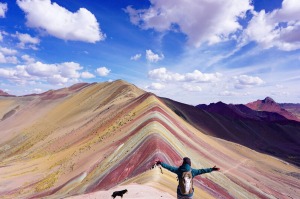 *** EXCLUSIVE ***

RAINBOW MOUNTAIN, PERU - SEPTEMBER 07: Linh Tran seen trekking on September 07, 2016 in Rainbow ...