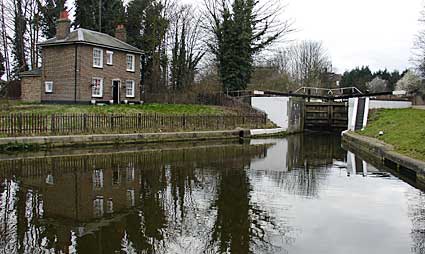 Hanwell Flight of Locks, Grand Union Canal, west London, England