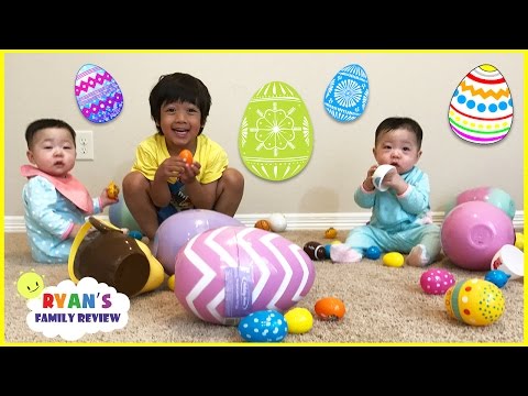 Easter Egg Hunts for the first time with twin babies on Ryan's Family Review