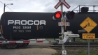 Railway crossing in London, Ontario