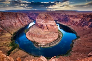 Sunset at The Horseshoe Bend, Page.