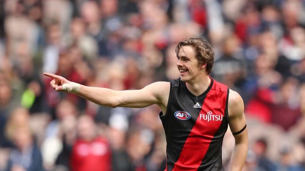 Smokin: Joe Daniher is always a man to watch.