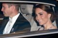 Prince William, Duke of Cambridge and Catherine, Duchess of Cambridge attend a State Banquet at Buckingham Palace on day ...