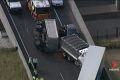 The southbound lanes of the motorway were closed following the multi-truck crash. 