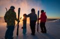 Skiers and snowboarders at Heavenly Valley in Mount Hotham.