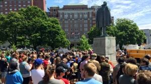 Protesters demand removal of Cornwallis statue in Halifax