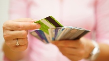 woman with credit cards