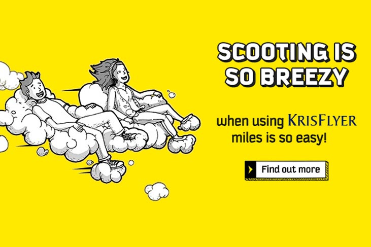 Redeem KrisFlyer miles on Scoot cheap flights