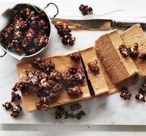 Mocha semifreddo with bulletproof popcorn.