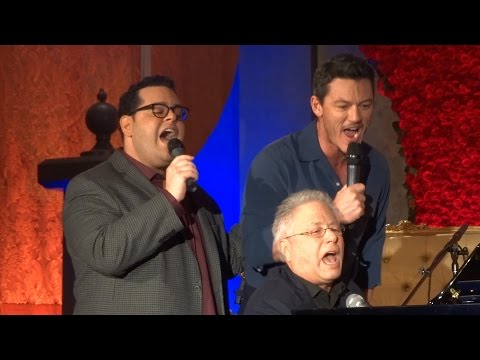 "Gaston" live - Josh Gad, Luke Evans, Alan Menken at "Beauty and the Beast" press conference