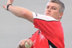 Cricket 6ers Stuart MacGill bowling for the first time at the SCG nets Monday December 12th 2011. Pictures Steve Christo