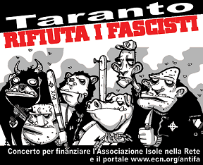 [ TARANTO 18 OTTOBRE 2008
Serata Antifascista: concerto benefit per antifa.ecn.org ]