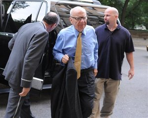 File - News Corporation head Rupert Murdoch arrives at his Fifth Avenue residence, Wednesday, July 20, 2011, in New York.