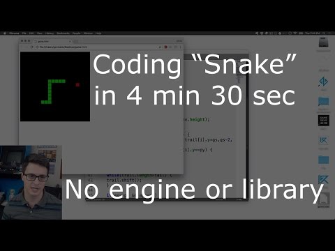 Coding "Snake" in 4 min 30 sec (no engine or library)