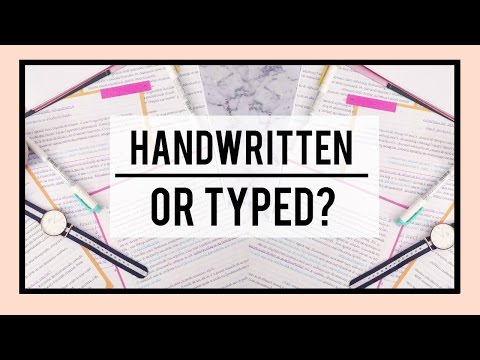 Typed vs. Handwritten Notes