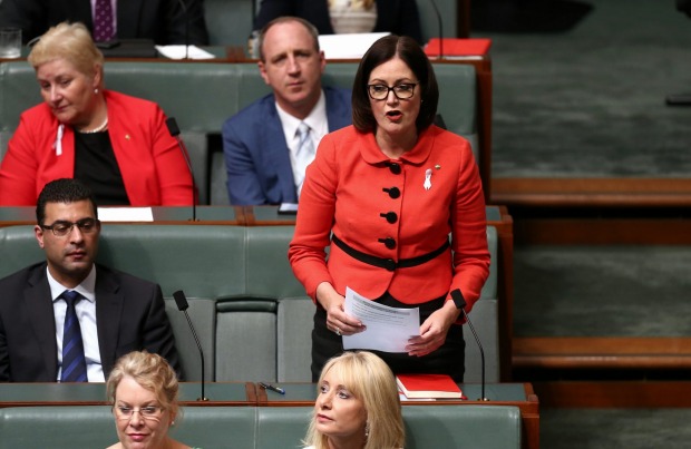 "Killing me with his humour": Liberal MP Sarah Henderson hit back at colleague Craig Kelly.