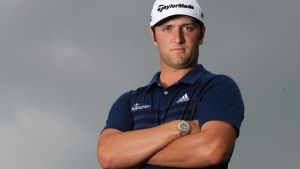 Fiery temper: Jon Rahm of Spain.