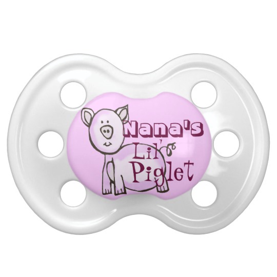 Nana's lil' piglet baby pacifier