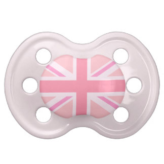 Pink Union Jack/Flag Pacifiers