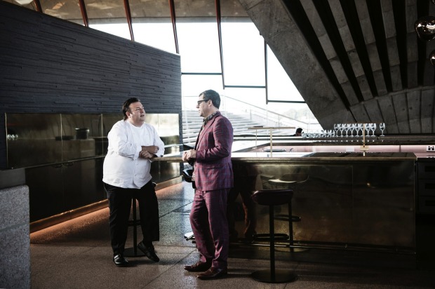 Chef Peter Gilmore (left) and John Fink at Bennelong restaurant. “The reason I have decided to stay with this group and ...