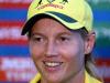 Supplied image of Australian captain Meg Lanning speaking during the post-match press conference following the ICC Women's World Cup 2017 match between Australia and New Zealand at The County Ground in Bristol, England, Sunday, July 2, 2017. (AAP Image/International Cricket Council) NO ARCHIVING, EDITORIAL USE ONLY