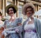 People dressed in period costume for the Jane Austen Festival in Bath.