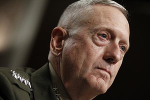 In a July 10, 2010 photo Marine Corps Gen. James Mattis testifies on Capitol Hill in Washington before the Senate Armed Services Committee