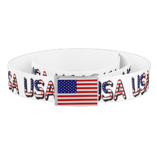 USA Flag Letters Belt