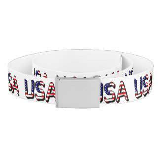 USA Flag Letters Belt