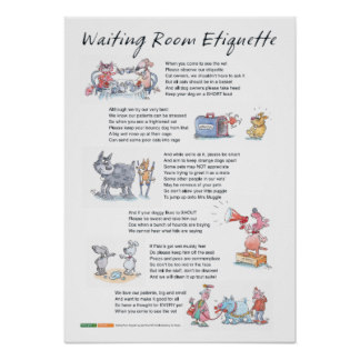 Waiting Room Etiquette - A2 Poster