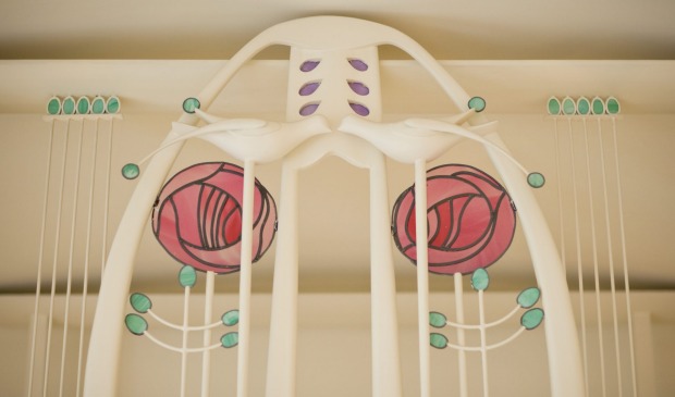 Detail from the House for an Art Lover. The whorls of Charles Rennie Mackintosh's Glasgow rose appear in everything from ...