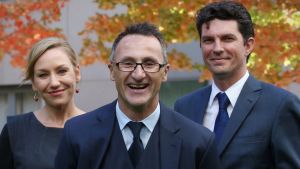 Scott Ludlam (right) and Larissa Waters (left) served as co-deputies to Greens leader Richard Di Natale. 