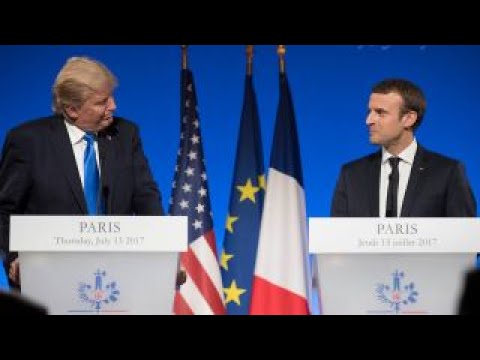 President Trump downplays differences with French president