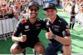 Crowd pleasers: Daniel Ricciardo with Red Bull teammate Max Verstappen.