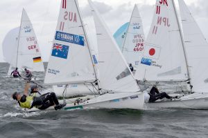 The Australian winners of the Kiel Week, Mathew Belcher and Will Ryan.