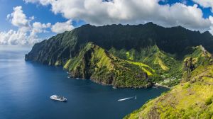 The remote Marquesas Islands in the South Pacific.

 

Aranui 3 in the Marquesas Islands