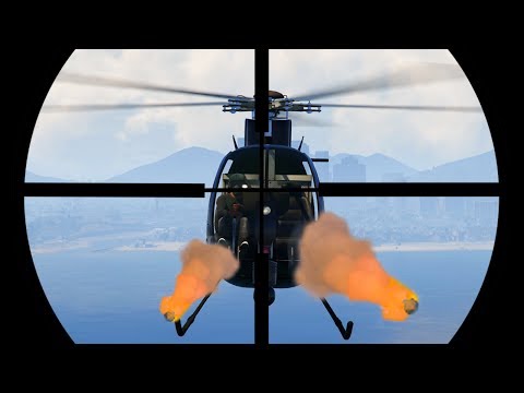 SNIPE THE ROCKET HELICOPTERS! (GTA 5 Funny Moments)