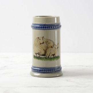 two sheep beer stein