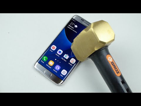 Samsung Galaxy S7 Edge Hammer & Knife Scratch Test