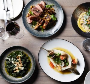Dishes from Osteria Ilaria, due to open on May 15