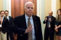 Republican Senator John McCain has vowed a quick return to Washington after being diagnosed with a brain tumor.