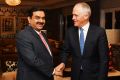 Gautam Adani and Prime Minister Malcolm Turnbull. 