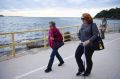 Rugged up Sydneysiders at Manly as the weather turns cold over the weekend.