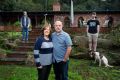 Roselyn and David Owen, their sons Michael  and Peter, and their dog Abby at their Park Orchards home. 