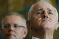 Prime Minister Malcolm Turnbull and Treasurer Scott Morrison address the media after meeting with recipients of the ...