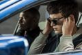 Ansel Elgort, right, and Jamie Foxx in a scene from Baby Driver.