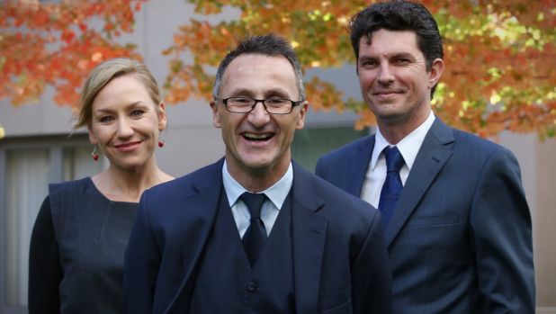 Scott Ludlam (right) and Larissa Waters (left) served as co-deputies to Greens leader Richard Di Natale.