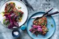 Swiss steaks with caper gremolata.