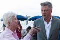 Eleanor Coppola on the set of <i>Paris Can Wait</i> with Alec Baldwin.